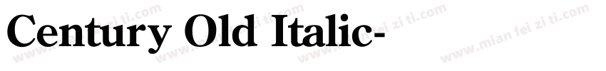 Century Old Italic字体转换